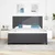 Vidaxl LED Box Spring Postelja Temno siva in bela 180 x 200 cm