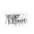 Venture Design Jedilna miza in stol Astrid Night 200x90x75 cm črno bela