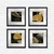 Wallity Dekorativna slika CAM1915224097, 32x32cm, 4 dela