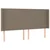 Vidaxl Box spring postelja z vzmetnico LED taupe 180x200 cm blago