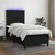 Krevet box spring s madracem LED crni 90x190 cm od tkanine