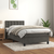 vidaXL Box spring postelja z vzmetnico temno siva 90x200 cm žamet