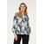 Kaffe Bluza Louise modra/temno siva