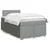 Vidaxl Boxspring postelja z vzmetnico svetlo siva 120x190 cm blago