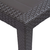 VIDAXL Vrtna miza iz plastike 79x79x72 cm rjava videz ratana