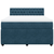 vidaXL Box spring postelja z vzmetnico modra 160x200 cm žamet