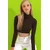 Trend Alacati Stili Ženska bluza dugih rukava ALC-695-001, Rolka, Smeđa