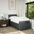 Vidaxl Box spring postelja z vzmetnico temno siva 80x200 cm blago