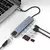 KETTZ Adapter-Konverter TIP C 7/1 USB 3.0x2/Ethernet RJ45 /HDMI 4K 30HZ/PD/SD/TF sivi