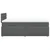vidaXL Box spring postelja z vzmetnico temno siva 120x200 cm blago
