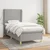 Vidaxl Box spring postelja z vzmetnico svetlo siv 100x200 cm blago