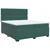 Vidaxl Box spring postelja z vzmetnico temno zelena 200x200 cm žamet