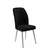 Hanah Home set trpezarijskih stolica Platinum 4 kom, crna tkanina Jerry, hromirane metalne noge