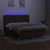 Vidaxl Box spring postelja z vzmetnico LED temno rjava 180x200cm blago