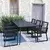 7-dijelni vrtni blagovaonski set od PVC ratana crni