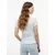 Tommy Jeans Majica ESSENTIAL  svetlo modra / bela