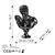 Aberto Design Dekorativna figura Yak-042-B, 34x50x24 cm