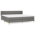 vidaXL Box spring postelja z vzmetnico temno siva 200x200 cm blago