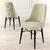 Hanah Home Set 4 trpezarijske stolice Pare Krem-Crni