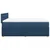 Vidaxl Box spring postelja z vzmetnico modra 140x200 cm blago