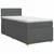 vidaXL Postelja boxspring z vzmetnico Temno siva 90 x 190 cm Blago