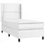 Vidaxl Box spring postelja z vzmetnico bel 100x200 cm umetno usnje