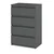 shumee HIT Predalnik s 4 predali 60 CM mat siv