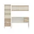 Hanah Home radni sto sa policom Ruby Desk + Shelf + Bookcase Set, Moonstone / orah