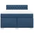 Vidaxl Box spring postelja z vzmetnico modra 140x200 cm blago