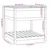 Sadilica s policom bijela 82,5x82,5x81 cm od masivne borovine