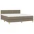 Greatstore Box spring postelja z vzmetnico taupe 180x200 cm blago