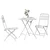 Bistro set 3 pcs Bijelo Čelik