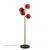 Opviq Podna lampa Benek-15-14541, 36x36x135 cm, IP20, Zlatno-crvena boja