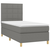 Krevet box spring s madracem LED tamnosivi 100x200 cm tkanina