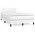 vidaXL Box spring postelja z vzmetnico bel 120x200 cm umetno usnje
