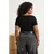 Trendyol Curve Ženska bluza Tbbss26Af00049, Crna