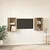 Set TV komoda Zidne 2 pcs Umjetnički hrast 37 x 37 x 72 cm