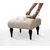 Atelier del Sofa Tabure 51x36x46cm, Krem