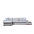Atelier del Sofa Ugaona garnitura Loop 14 95x85x332cm Svetlosiva