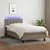 Vidaxl Box spring postelja z vzmetnico LED taupe 90x200 cm blago