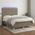 Vidaxl Box spring postelja z vzmetnico LED taupe 140x190 cm blago
