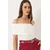 Bianco Lucci Ženska bluza na kratake rukave 60284012, Brod izrez, Bela