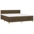 Vidaxl Box spring postelja z vzmetnico LED temno rjava 160x200cm blago