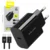 Blavec Zidni punjač BC-7 GaN4 - Tip C - PD QC 45W 3A s kabelom Type C na Type C - crni