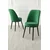 Hanah Home set trpezarijskih stolica Jaxe 6 kom, smaragdno zelena tkanina Babyface, crne metalne noge