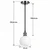 BRILAGI - LED luster na sajli RETRO GLASS 1xE27/60W/230V O 15 cm crna/bela