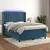 Vidaxl Box spring postelja z vzmetnico LED temno modra 140x190cm žamet