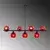 Opviq Luster Benek-15-14451, Crveni