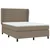 Vidaxl Box spring postelja z vzmetnico taupe 140x200 cm blago