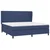 Vidaxl Box spring postelja z vzmetnico modra 200x200 cm blago